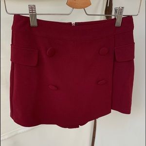 Maroon miniskirt skort